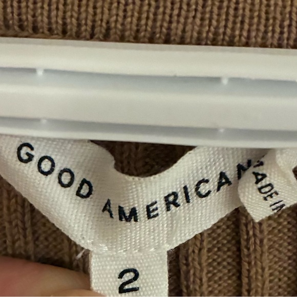 Good American Belted Body Dress in Taupe - Picture 5 of 7